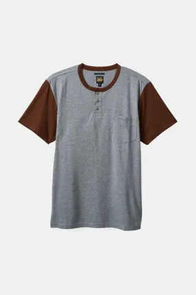 20th Anniversary Detroit Henley Pocket T-Shirt - Heather Grey/Pinecone Brown