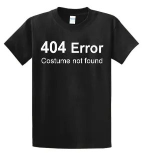 404 Error Costume Not Found Funny Office Humor Halloween Shirt