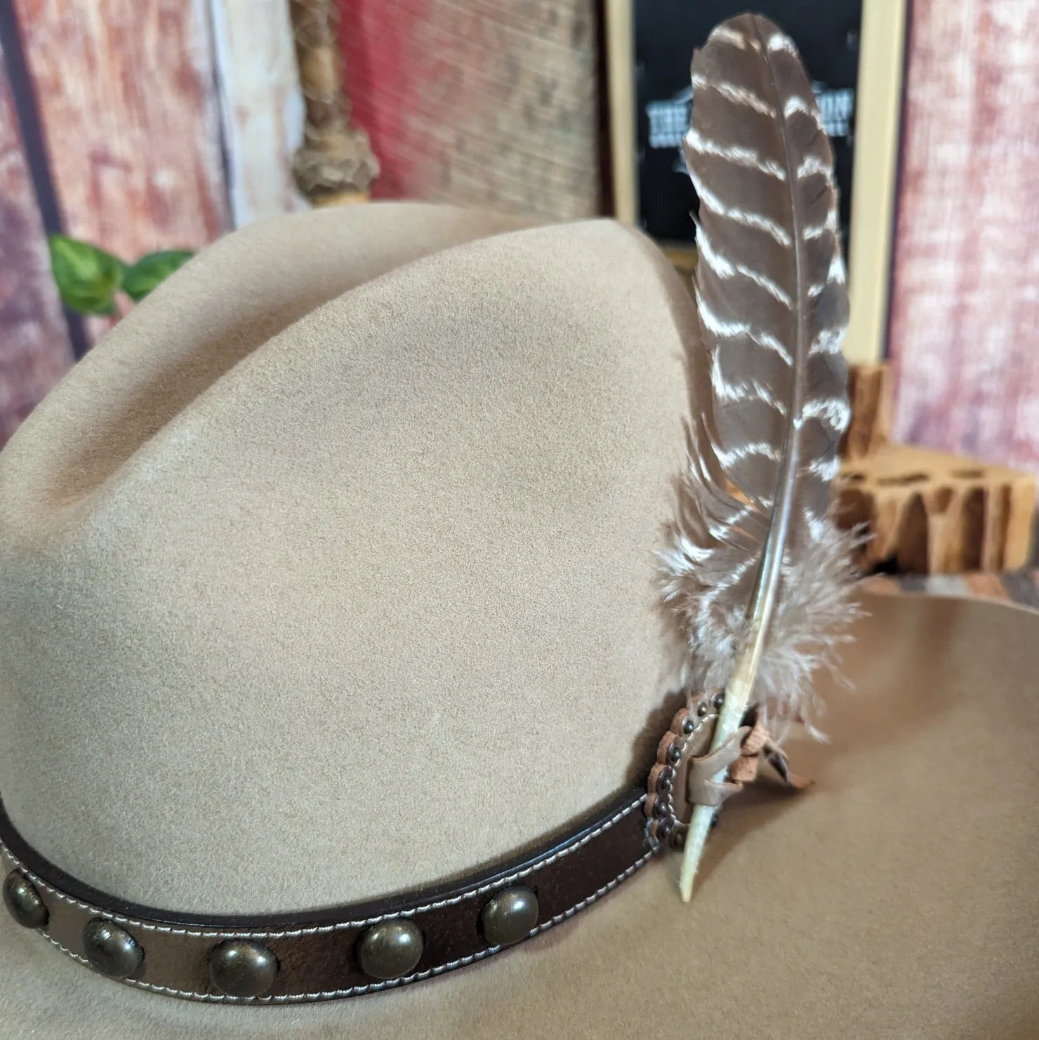 4X Buffalo Fur Felt Hat, the "Broken Bow" by Stetson