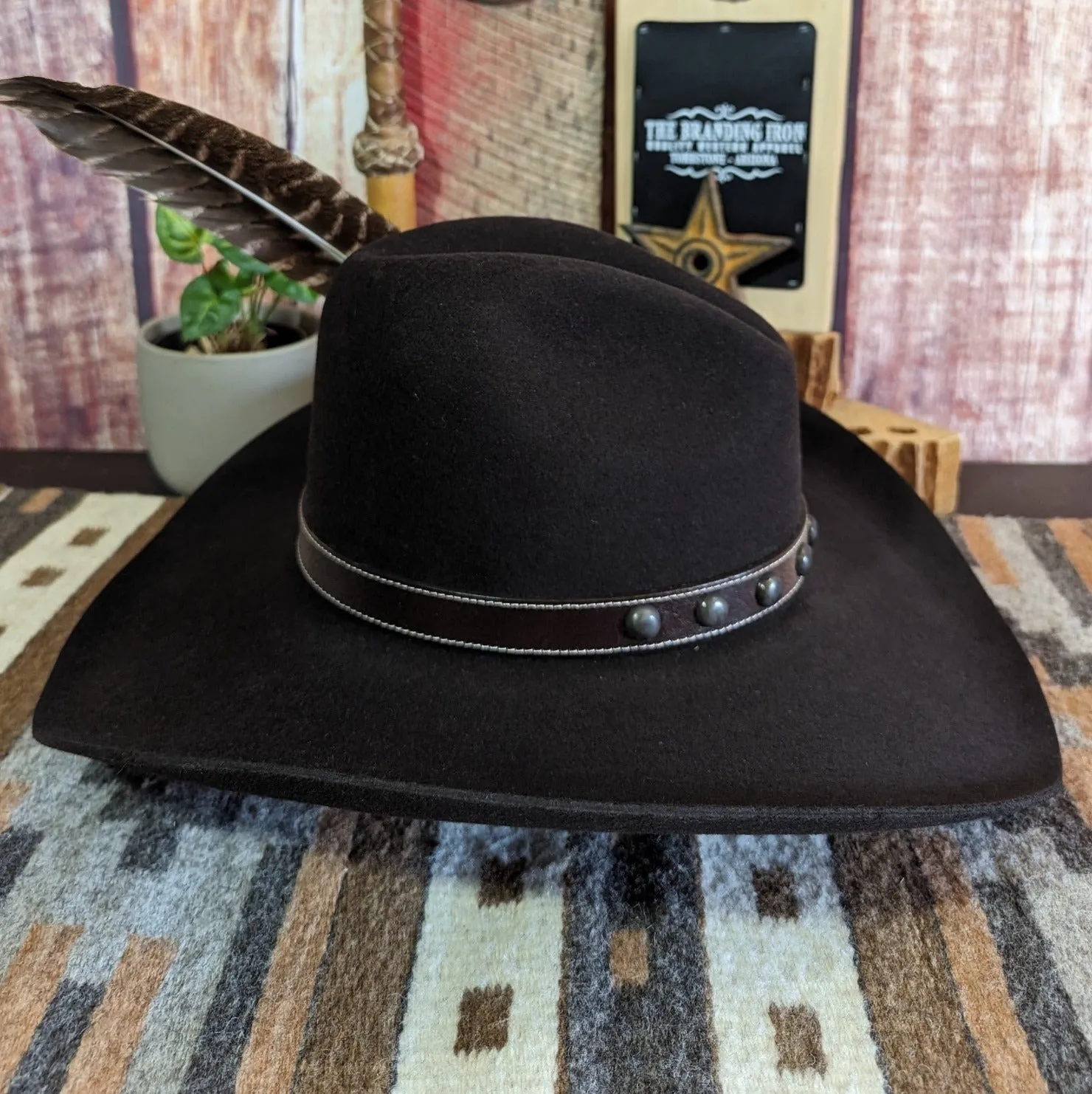 4X Buffalo Fur Felt Hat, the "Broken Bow" by Stetson