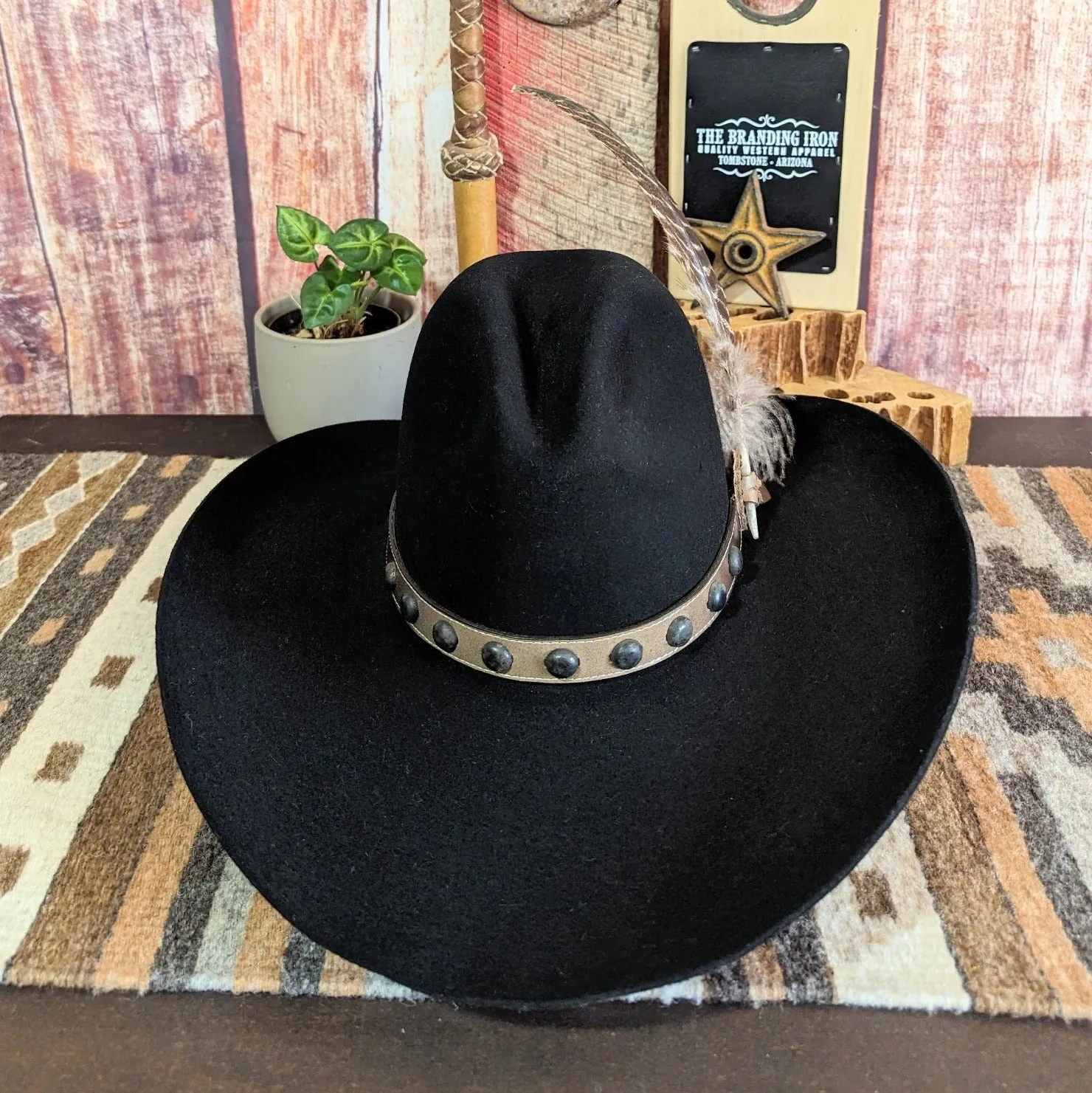 4X Buffalo Fur Felt Hat, the "Broken Bow" by Stetson