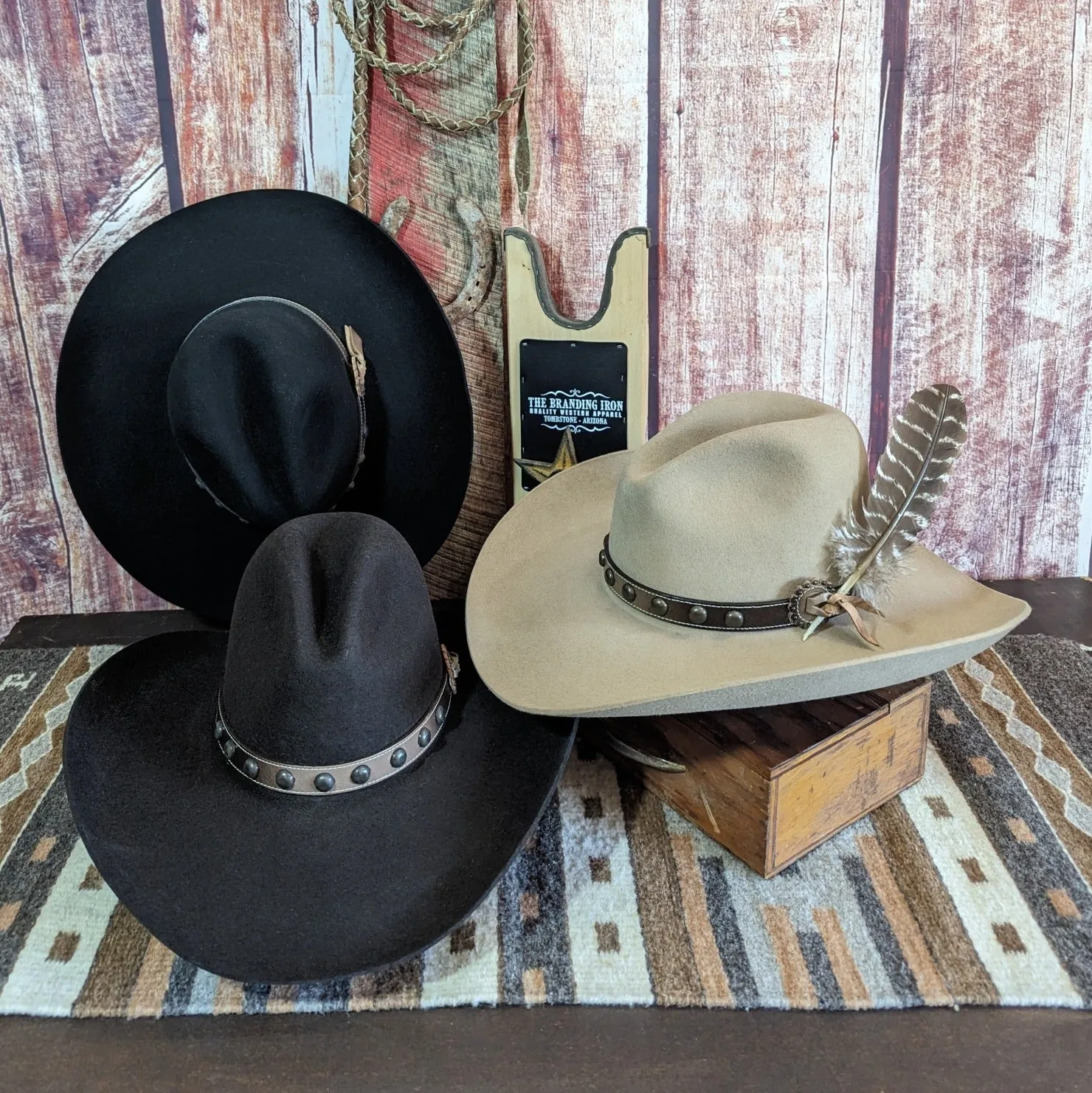 4X Buffalo Fur Felt Hat, the "Broken Bow" by Stetson