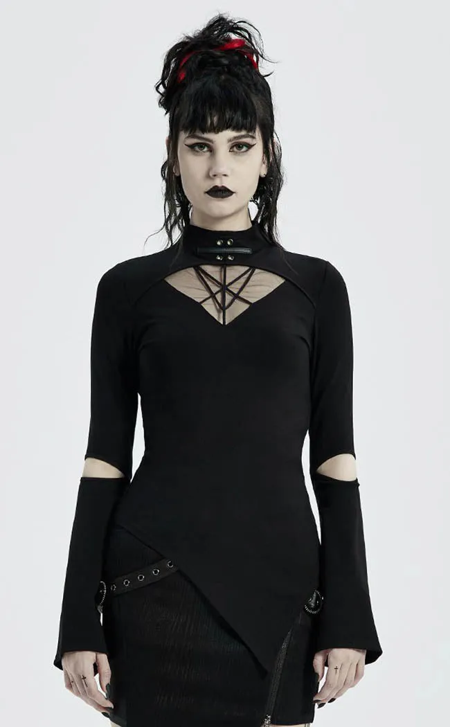 A La Morte Mesh Yoke Top