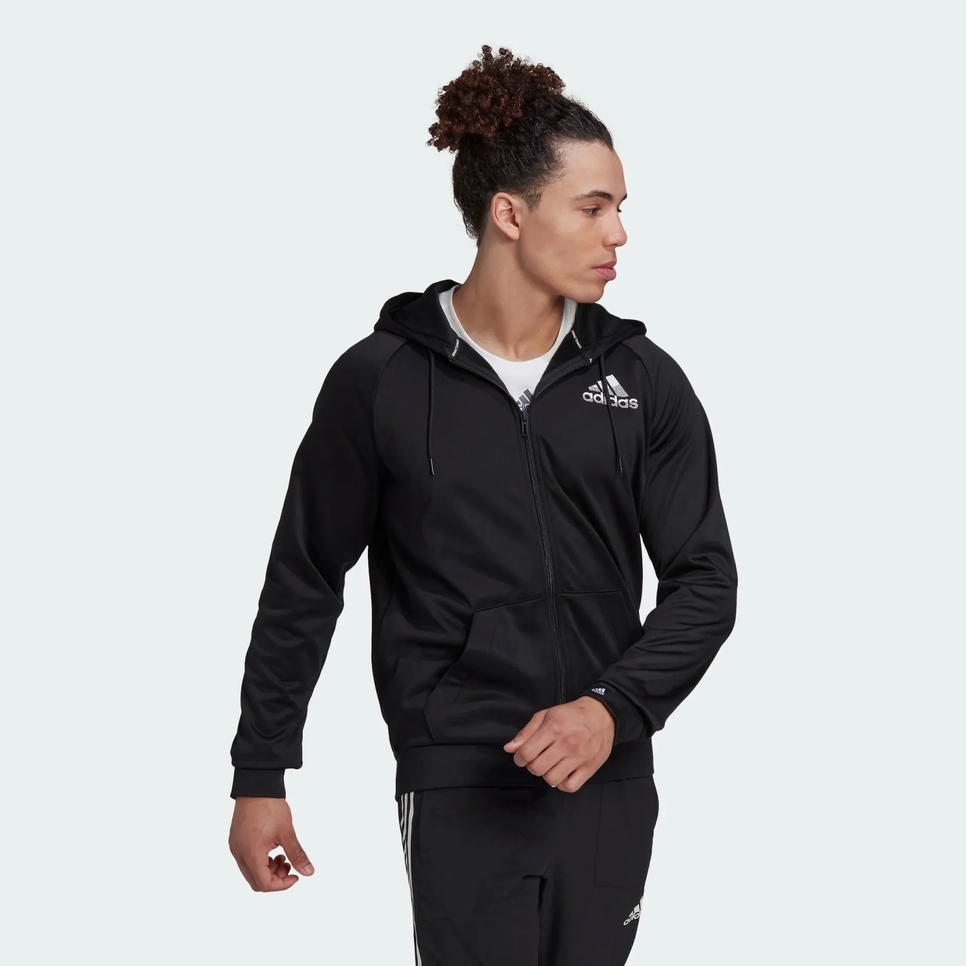 adidas Game and Go Small Logo Full-Zip Men's Hoodie