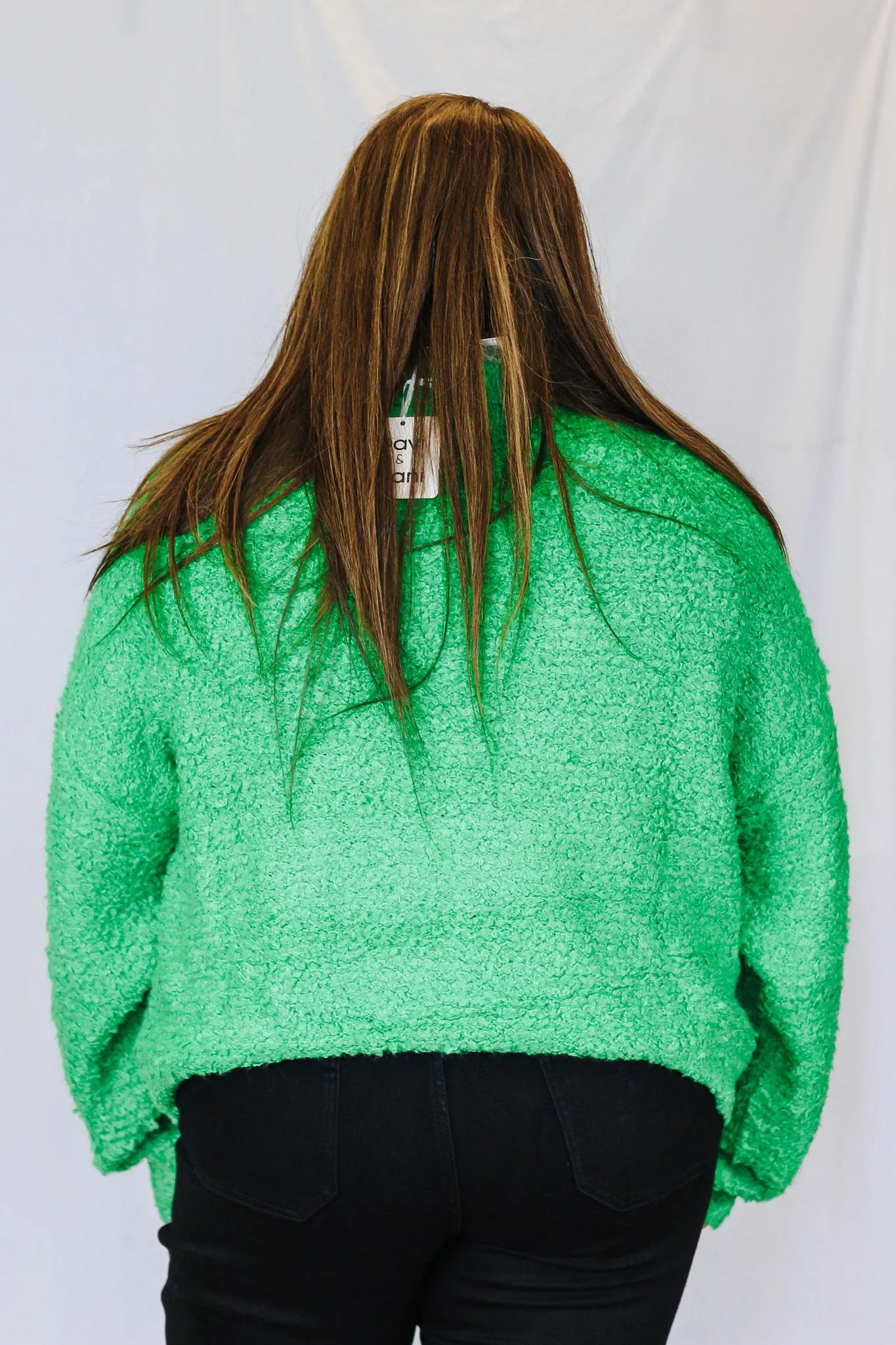 All Night Long Green Sweater