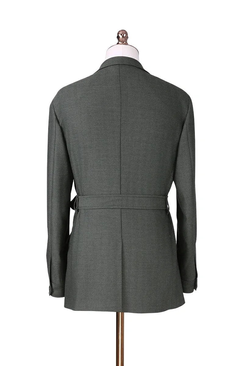 Ashford Herringbone Belted Jacket