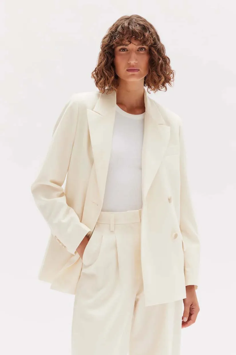 Assembly Maeve Double Breasted Blazer - Cream