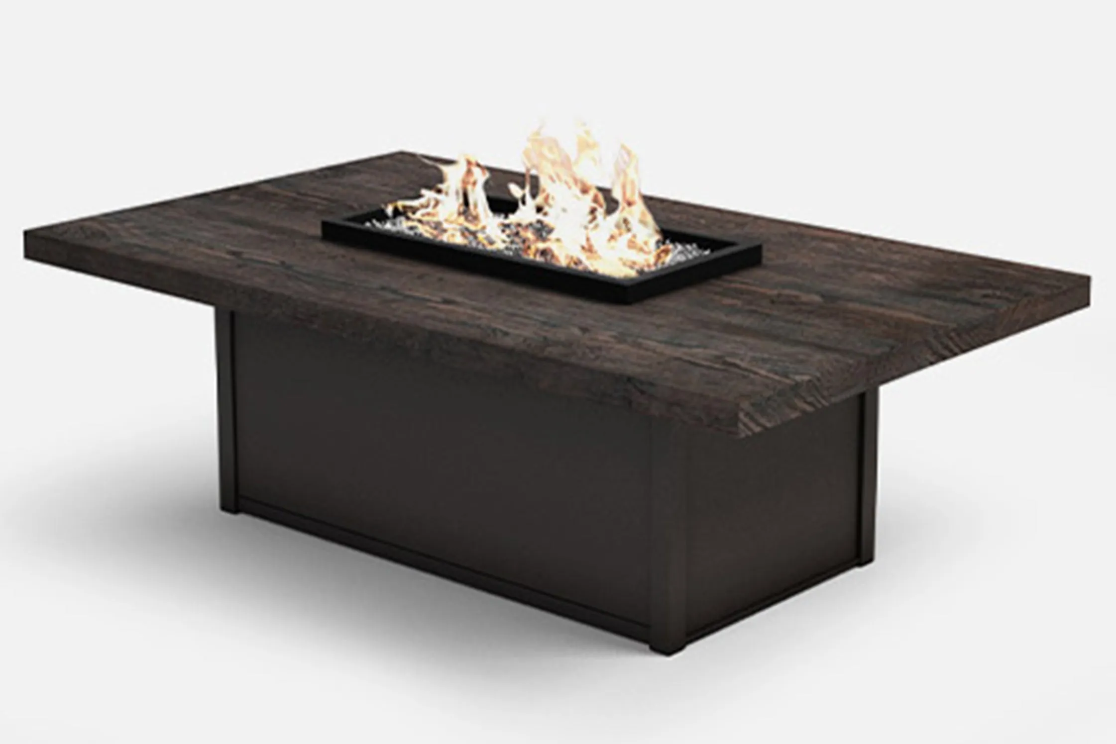 Aurora 36"x60" Rectangle Composite Timber Fire Table (19" Height)