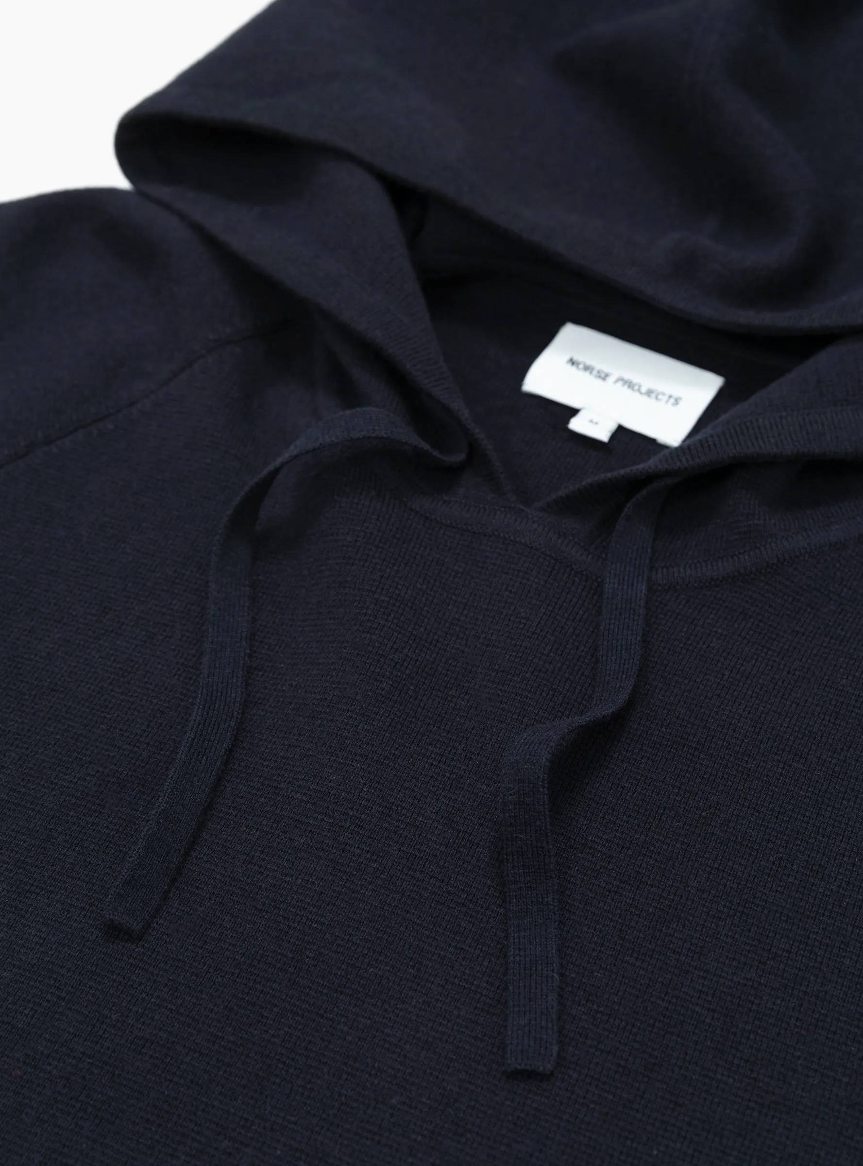 Axel Merino Cotton Milano Hoodie Dark Navy