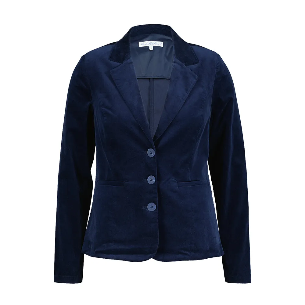 Babs Jeans Blue Velvet Blazer