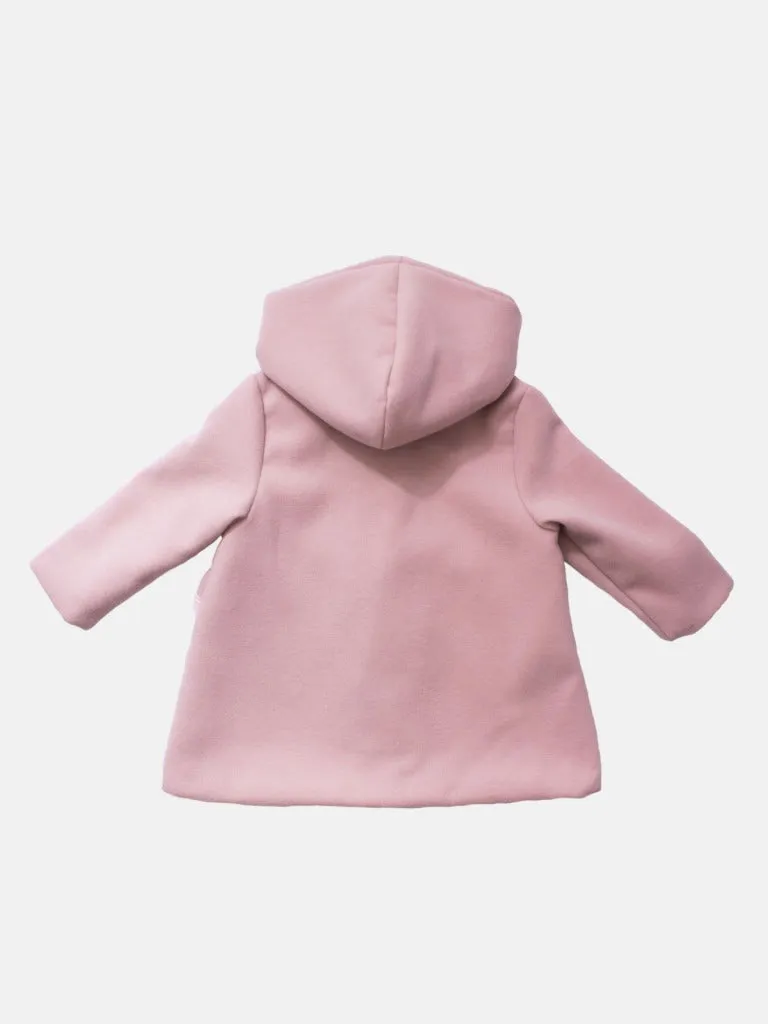 Baby Girl Luxury Winter Hooded Spanish Coat - Dusty Pink