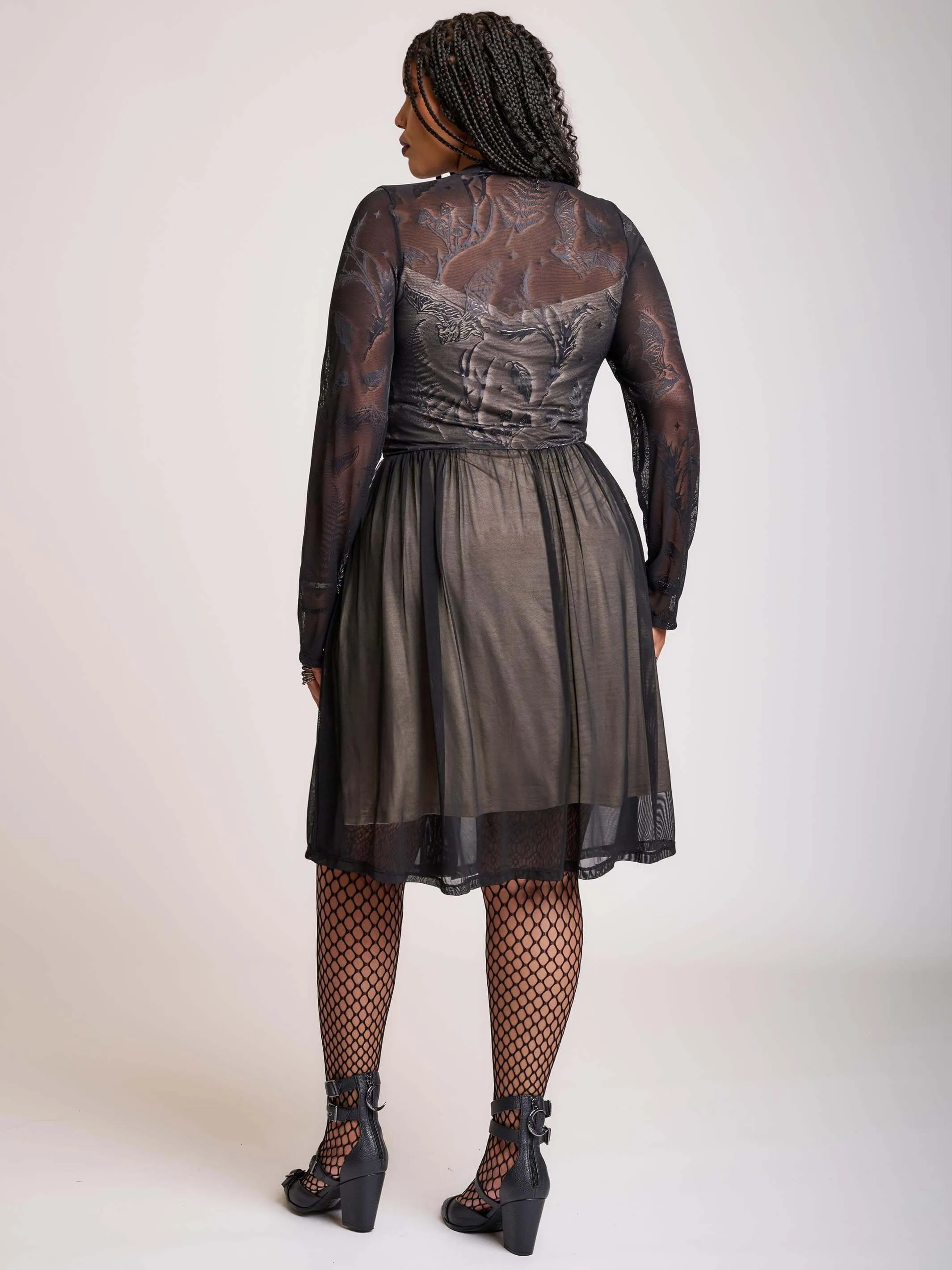 Bat Mesh Dress