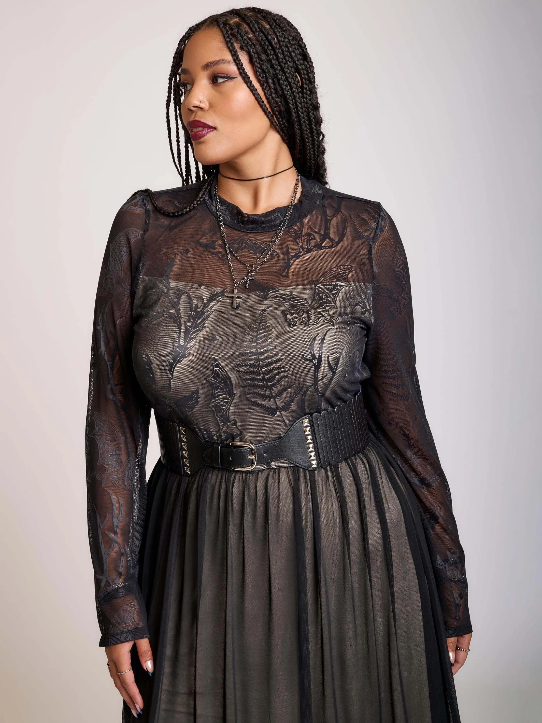 Bat Mesh Dress