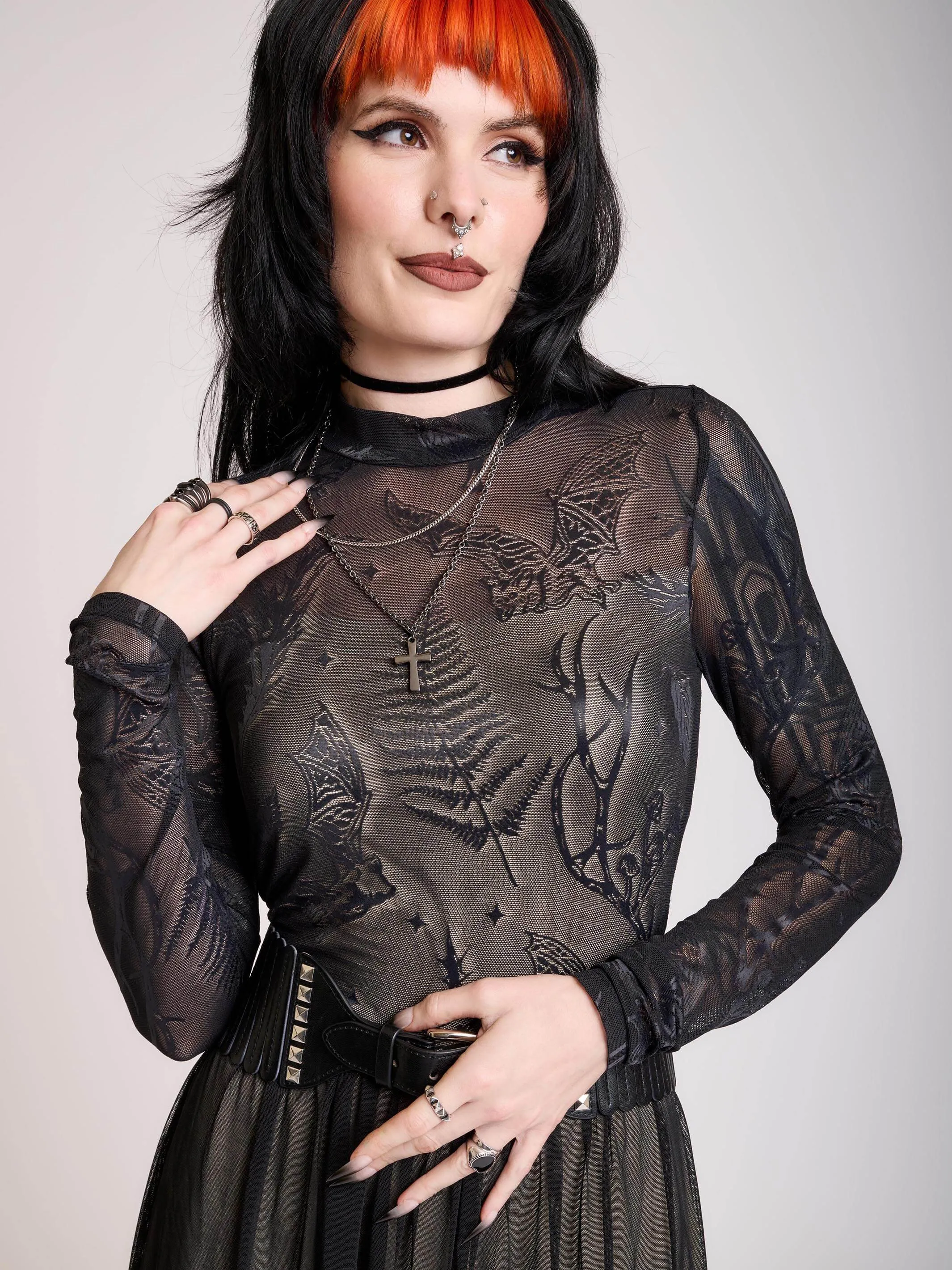 Bat Mesh Dress