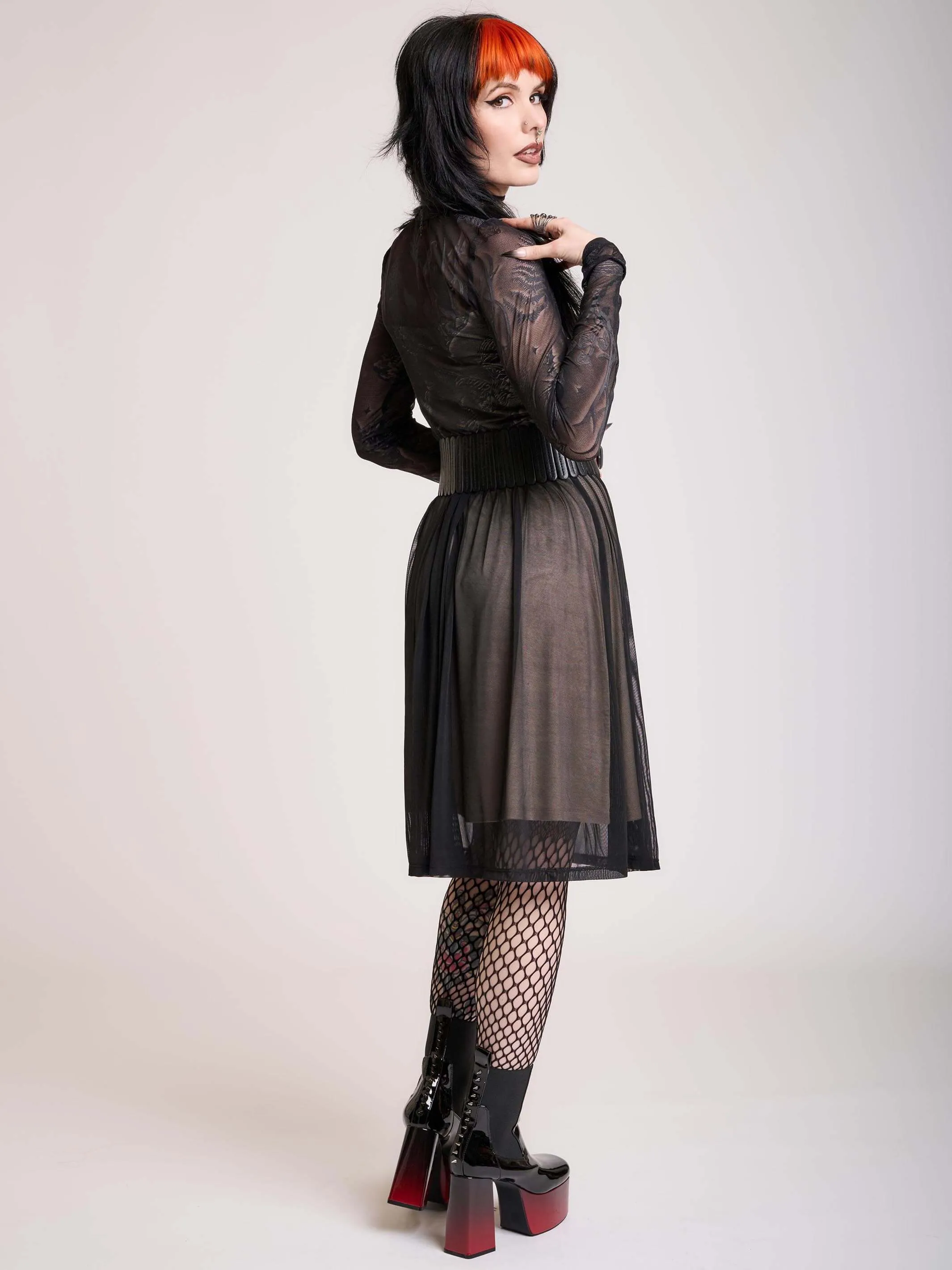 Bat Mesh Dress