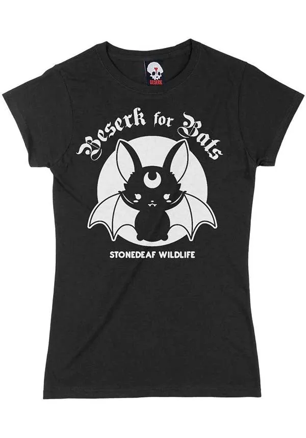 Beserk for Bats | STONEDEAF CHARITY FITTED T-SHIRT