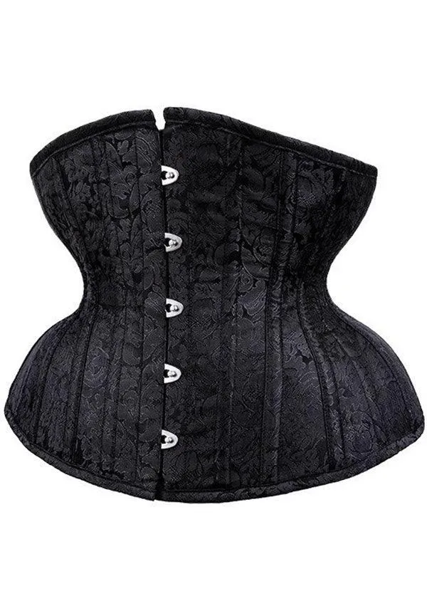 Black Brocade | UNDERBUST CORSET