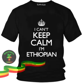 Black keep calm I'm Ethiopian shirt