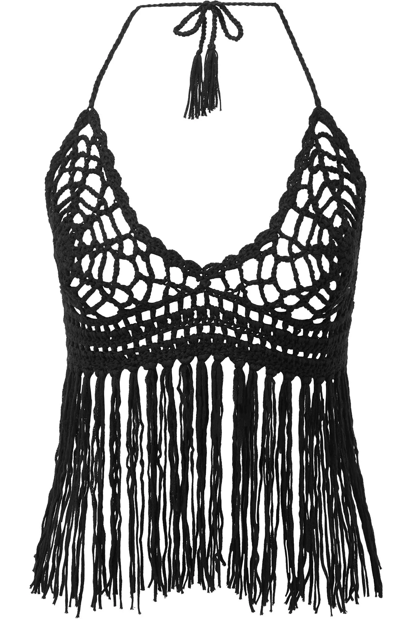 Black Widows Crochet Halter Top