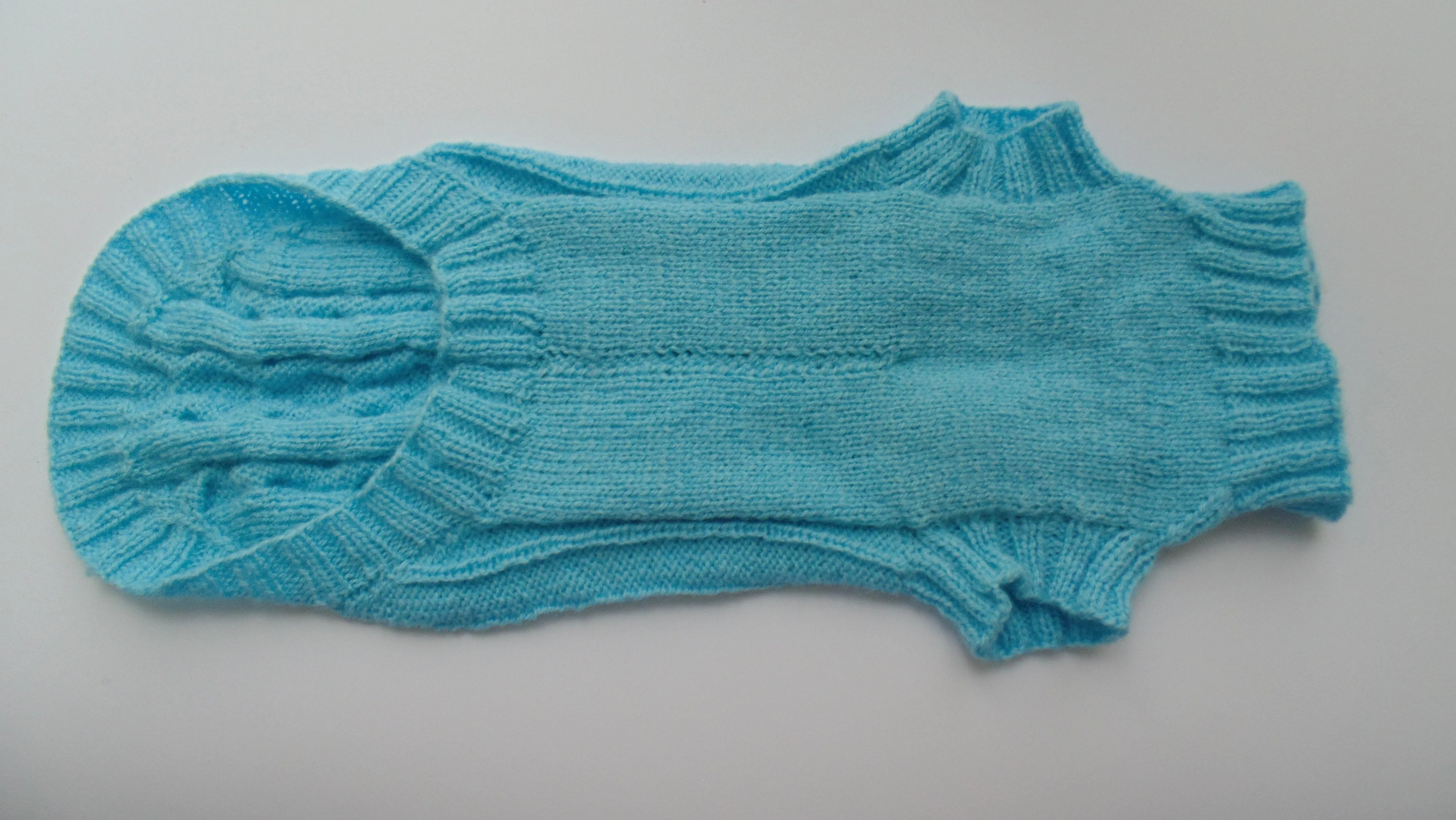 Blue knitted sweater for small dog, clothes for dachshunds, sweater for dogs, clothes for dog