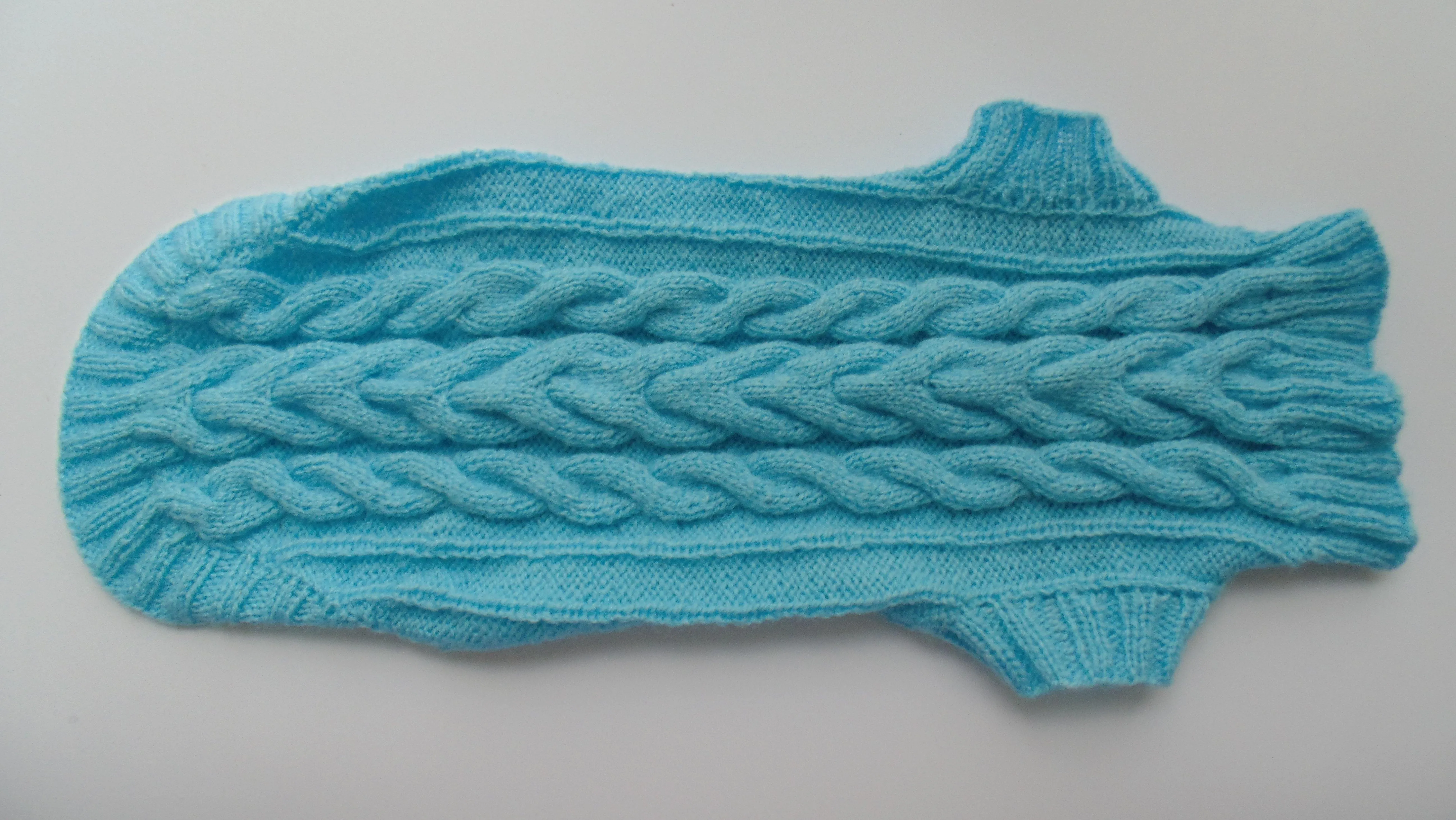 Blue knitted sweater for small dog, clothes for dachshunds, sweater for dogs, clothes for dog