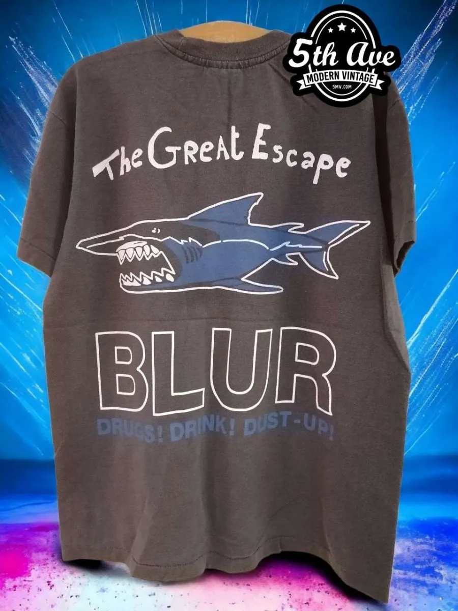 BLUR: The Great Escape Shark Attack t shirt - Embrace the Music and Unleash Your Wild Side!