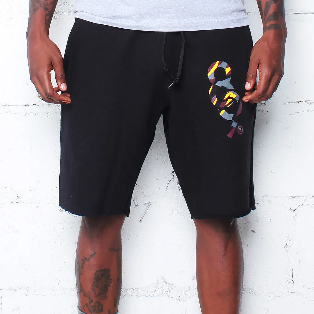 Bordeaux Keys Terry Shorts Black