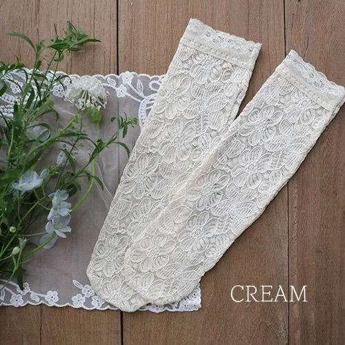 Bouquet Lace Knee Socks _3 Colours