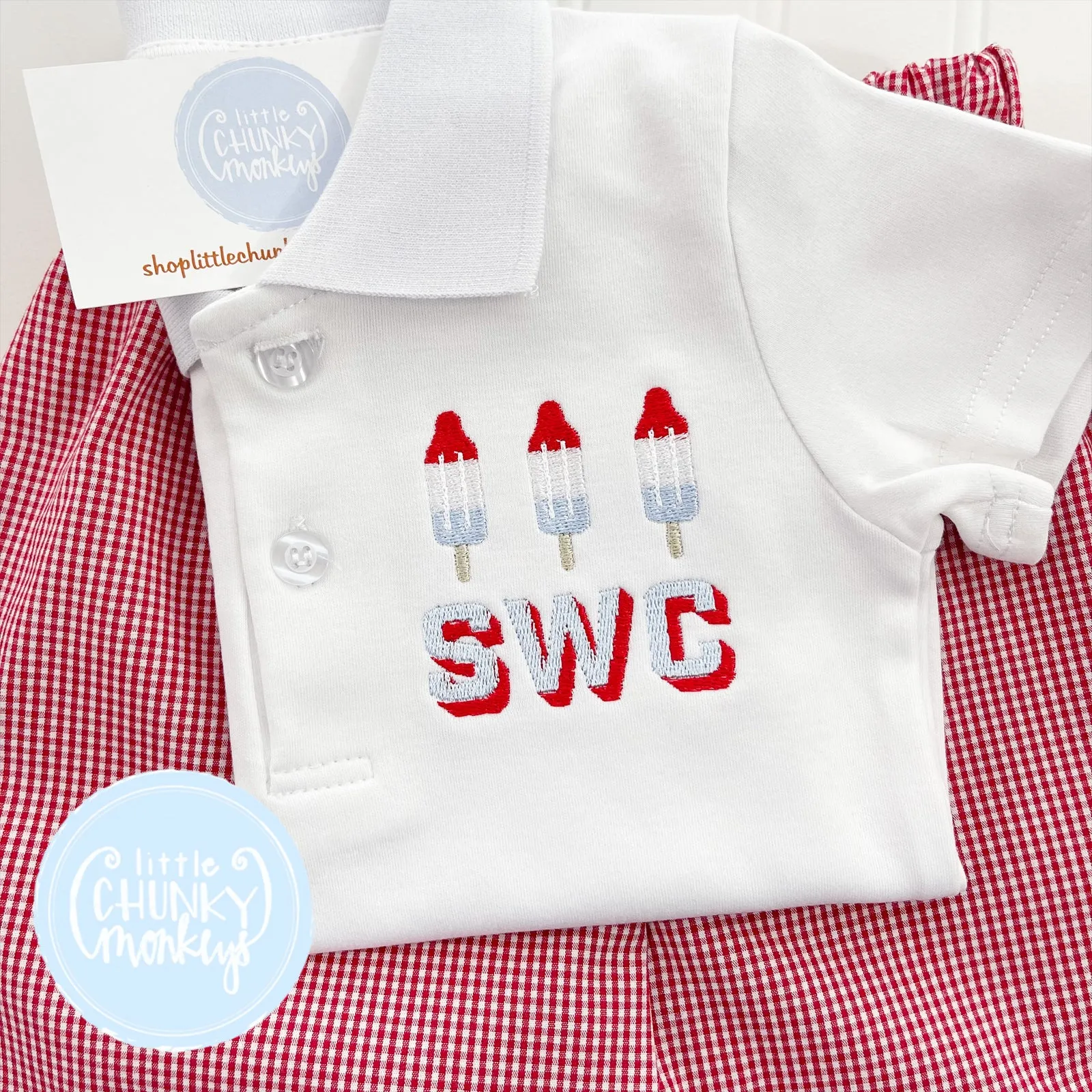 Boy Polo Shirt - Patriotic Rocket Pop