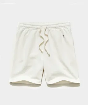 Champion 7" Midweight Warm Up Short in Antique White