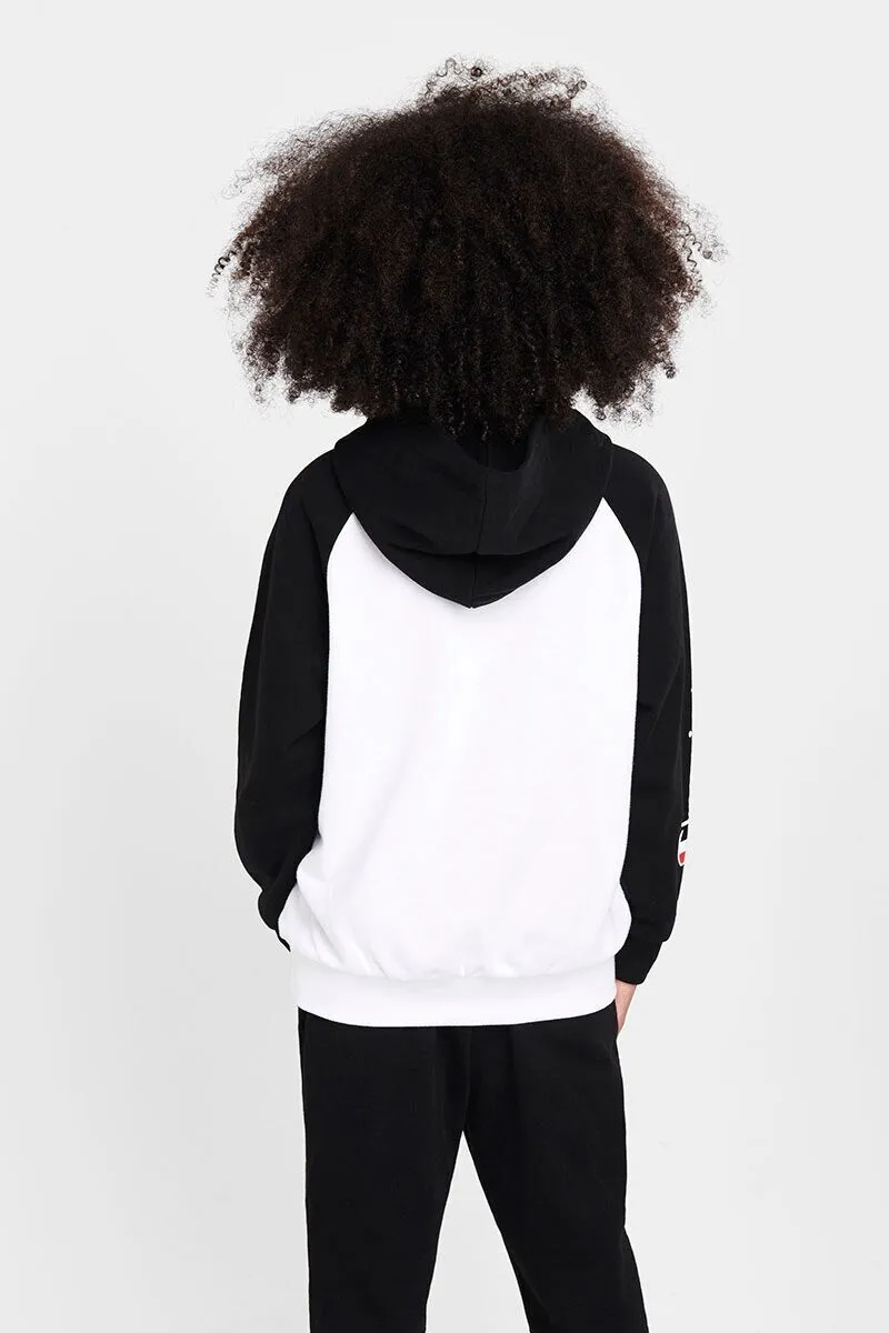 Champion Lightweight Terry Colour Block Hoodie - Kids - Black/White