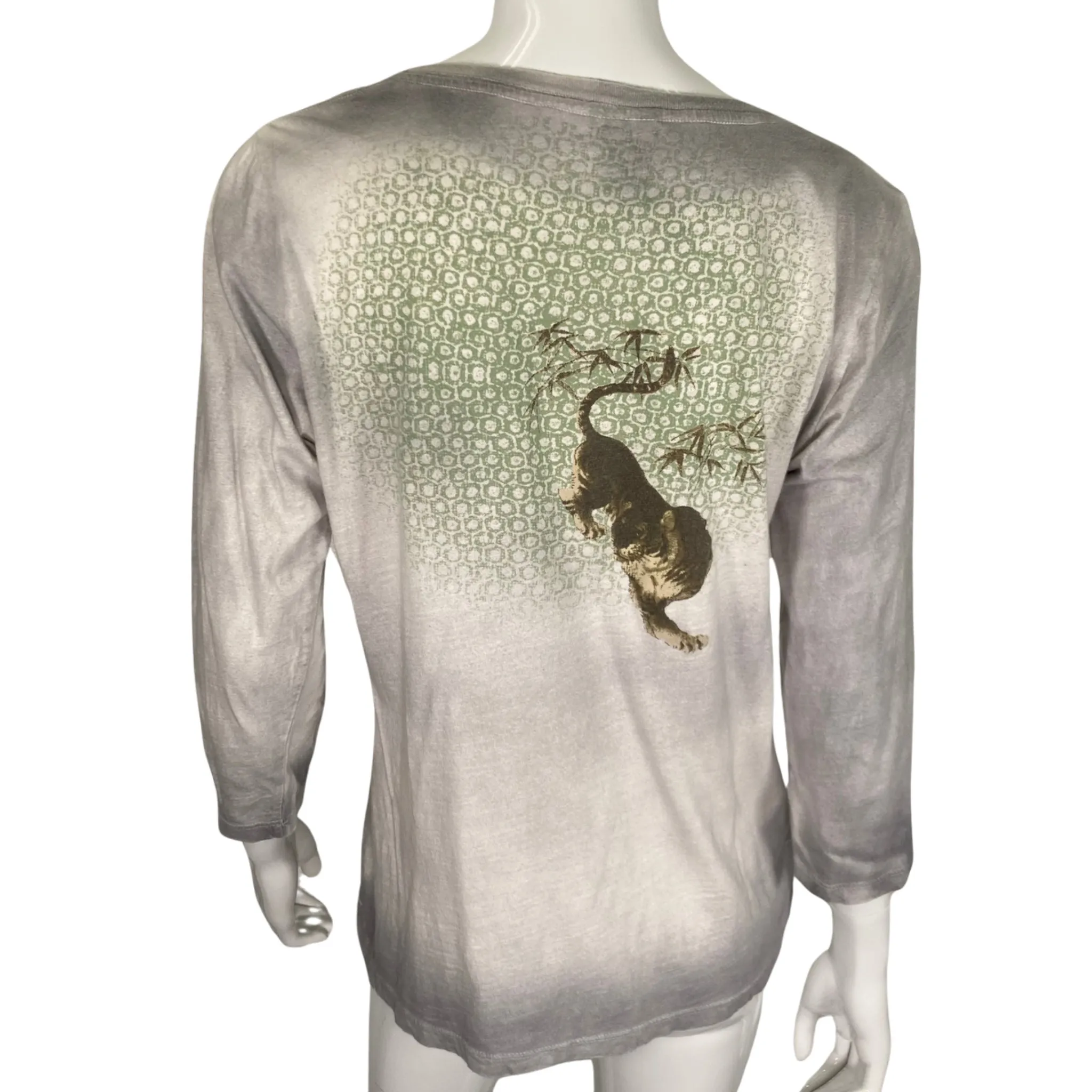 Citron Gray Tiger Quarter Sleeve Shirt