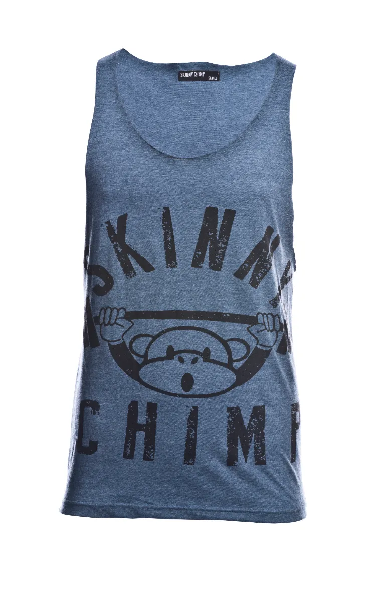 Classic Raw Cut Unisex Gym Vest-Blue