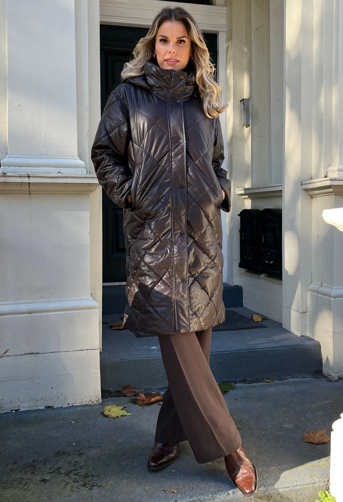 Coated Quilted Coat