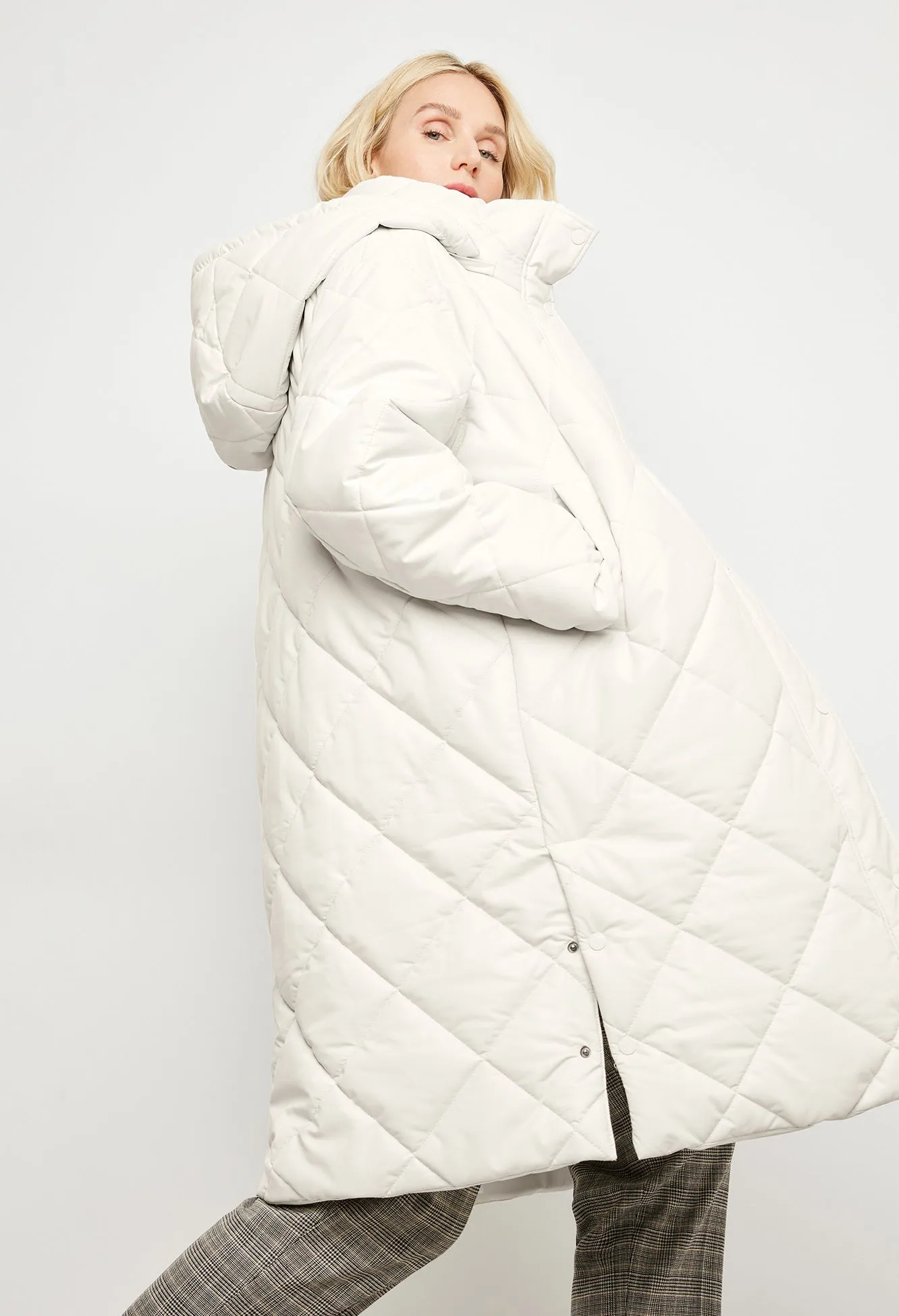 Coated Quilted Coat