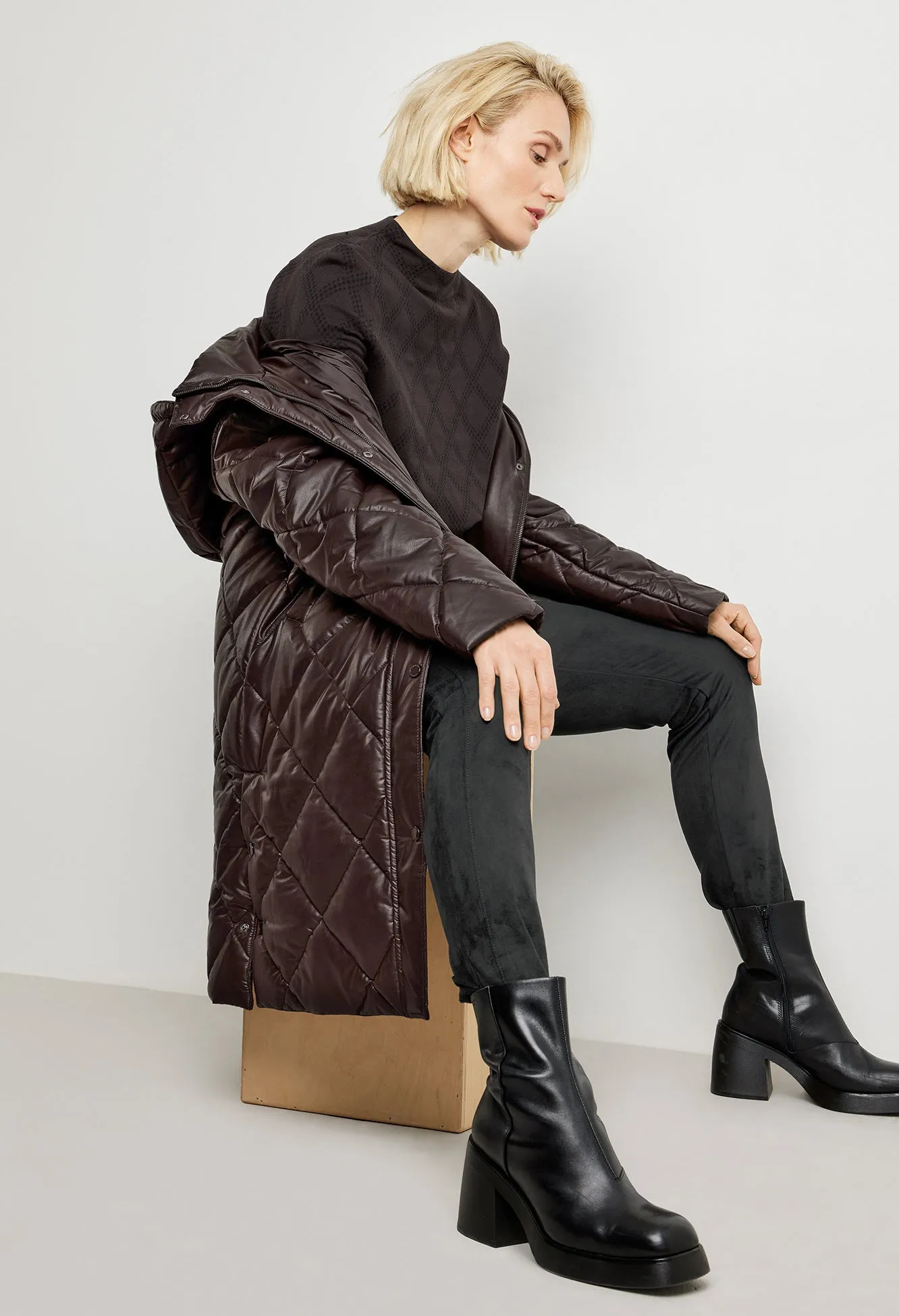 Coated Quilted Coat