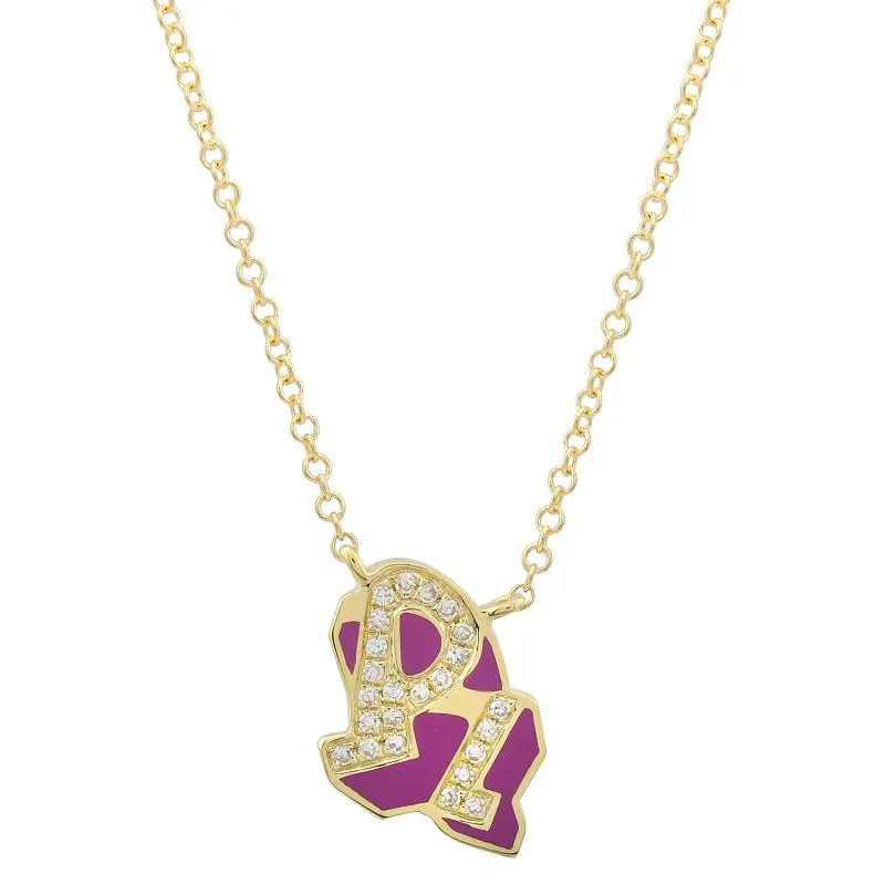 Color Graffiti Initial Necklace