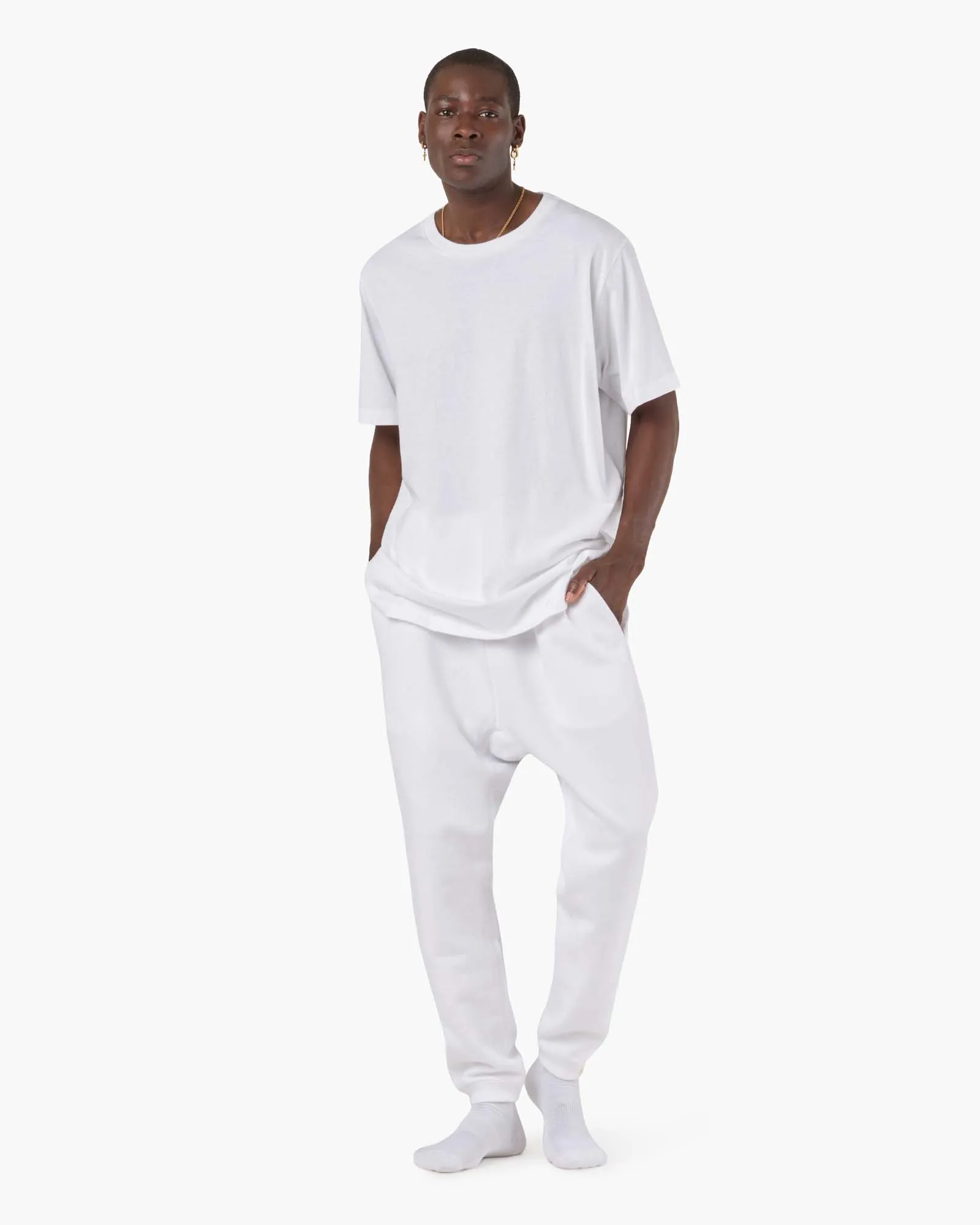 Core Fleece Jogger - White