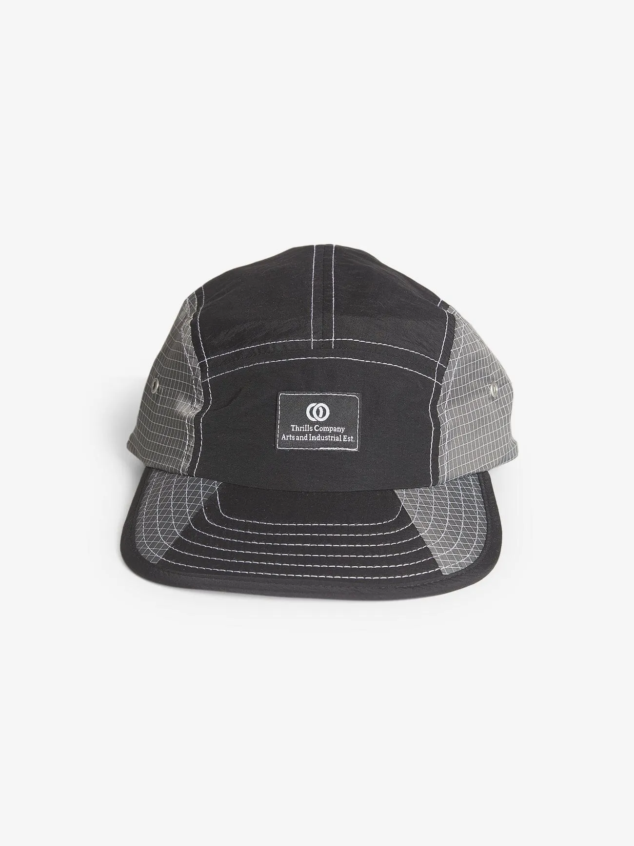 Cortex Curved 5 Panel Cap - Black