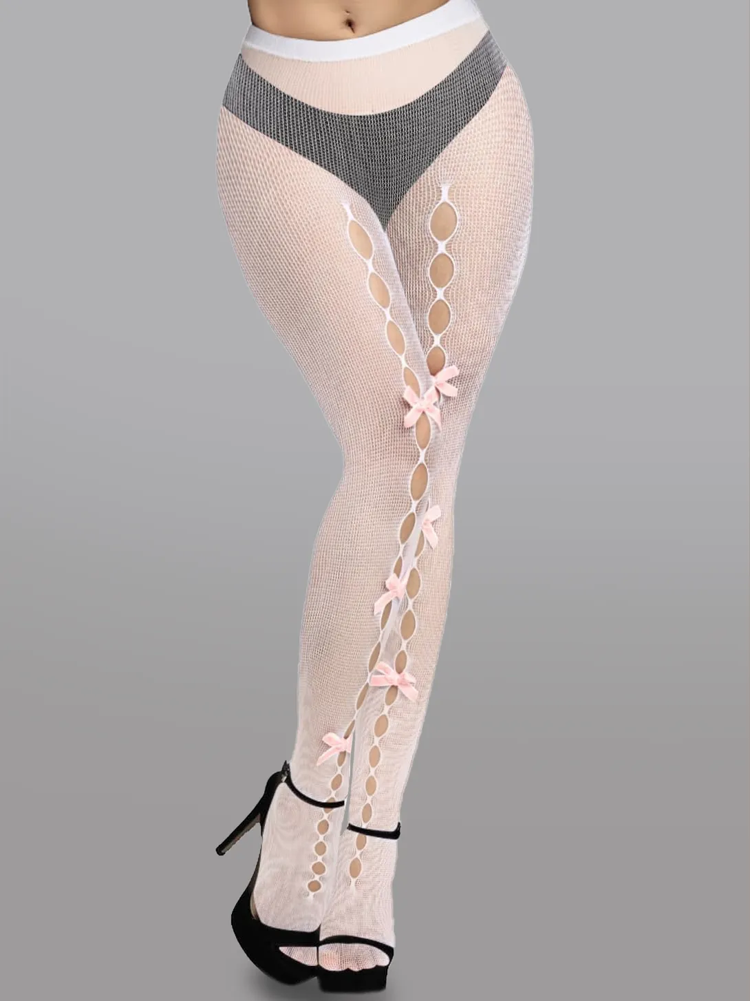 Cute Bow Hollow Out Tights