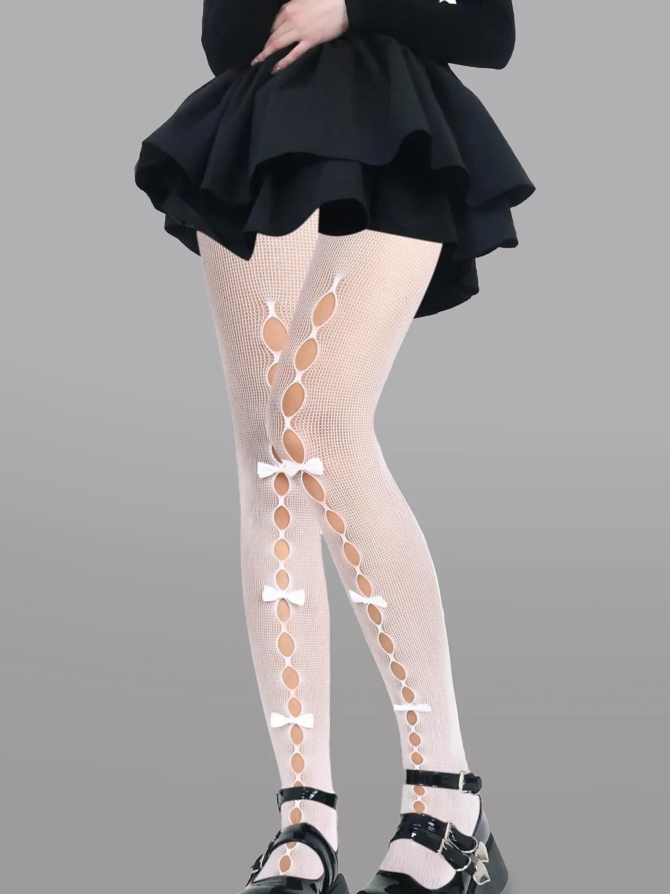 Cute Bow Hollow Out Tights