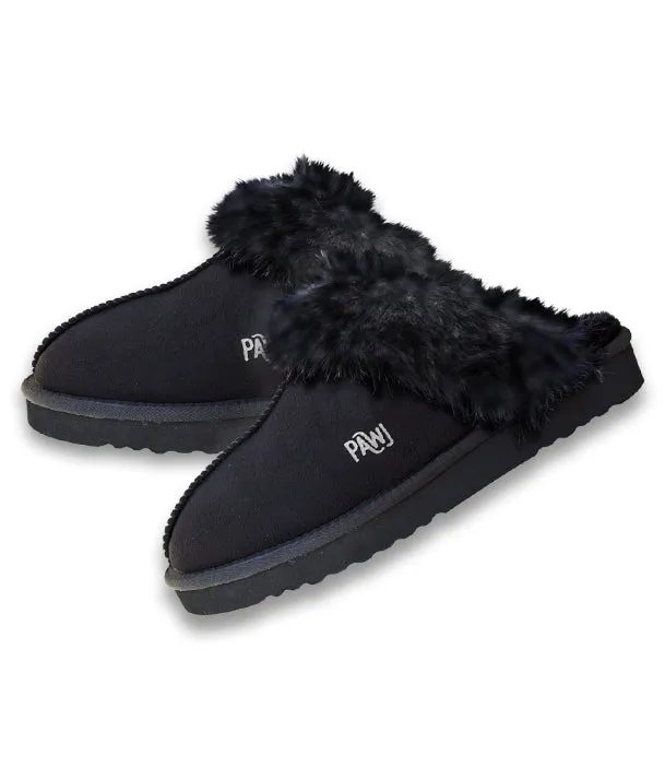 [Defective] Pawj Slippers | Black / Black Mink