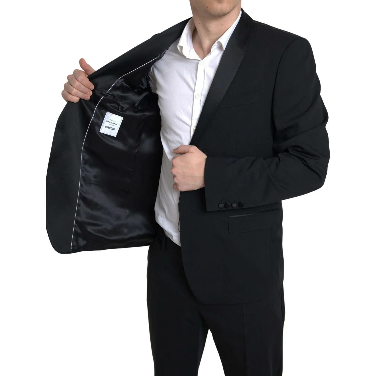 Dolce & Gabbana Elegant Black Slim Fit Two-Piece Suit