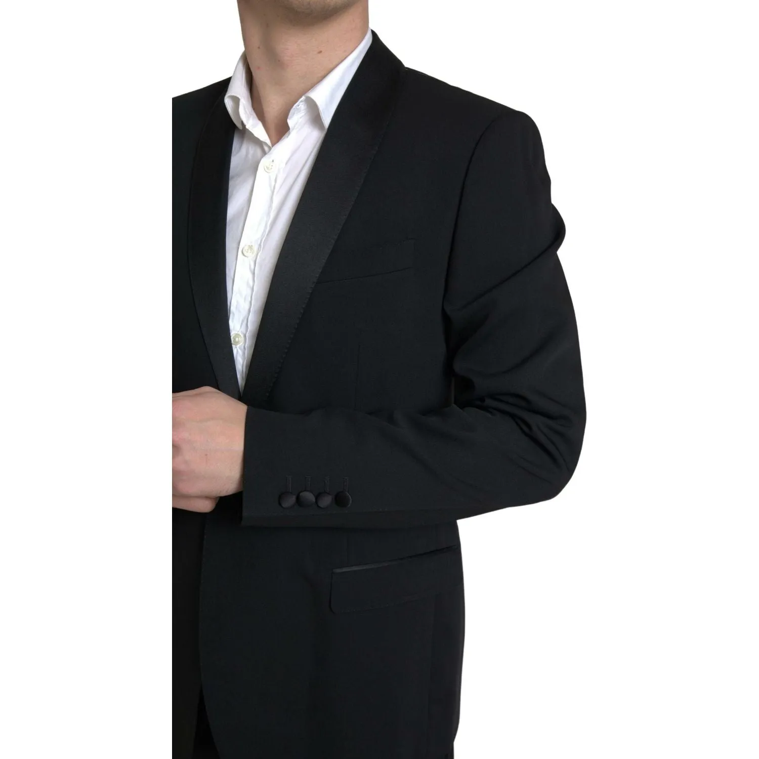 Dolce & Gabbana Elegant Black Slim Fit Two-Piece Suit