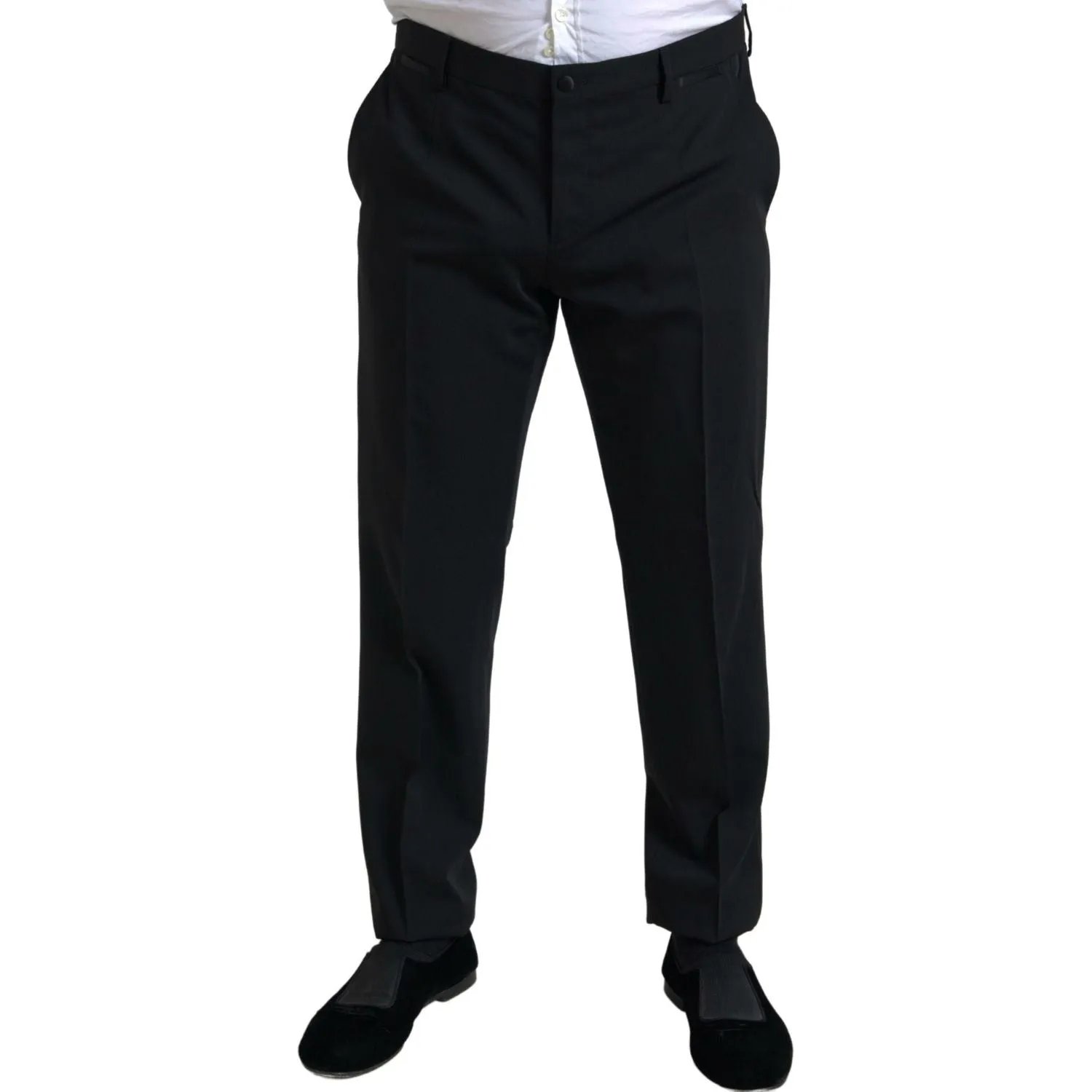 Dolce & Gabbana Elegant Black Slim Fit Two-Piece Suit