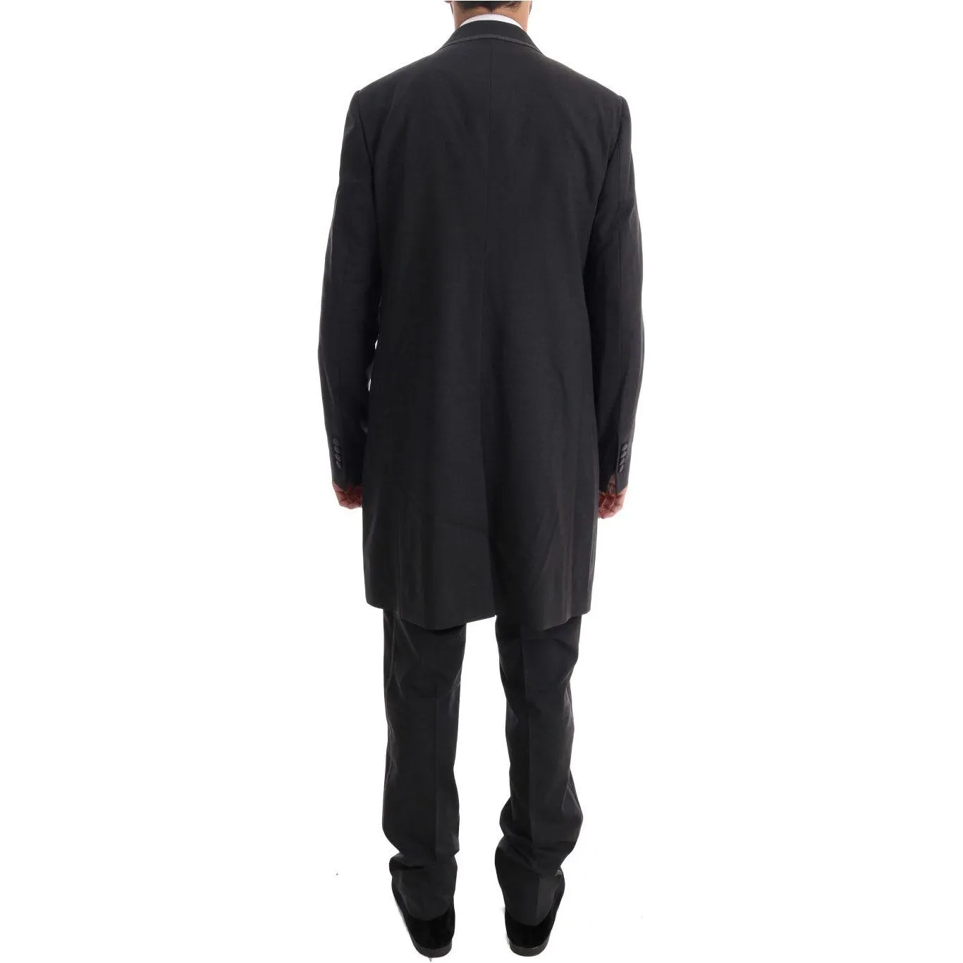 Dolce & Gabbana Elegant Gray Double Breasted Wool Suit