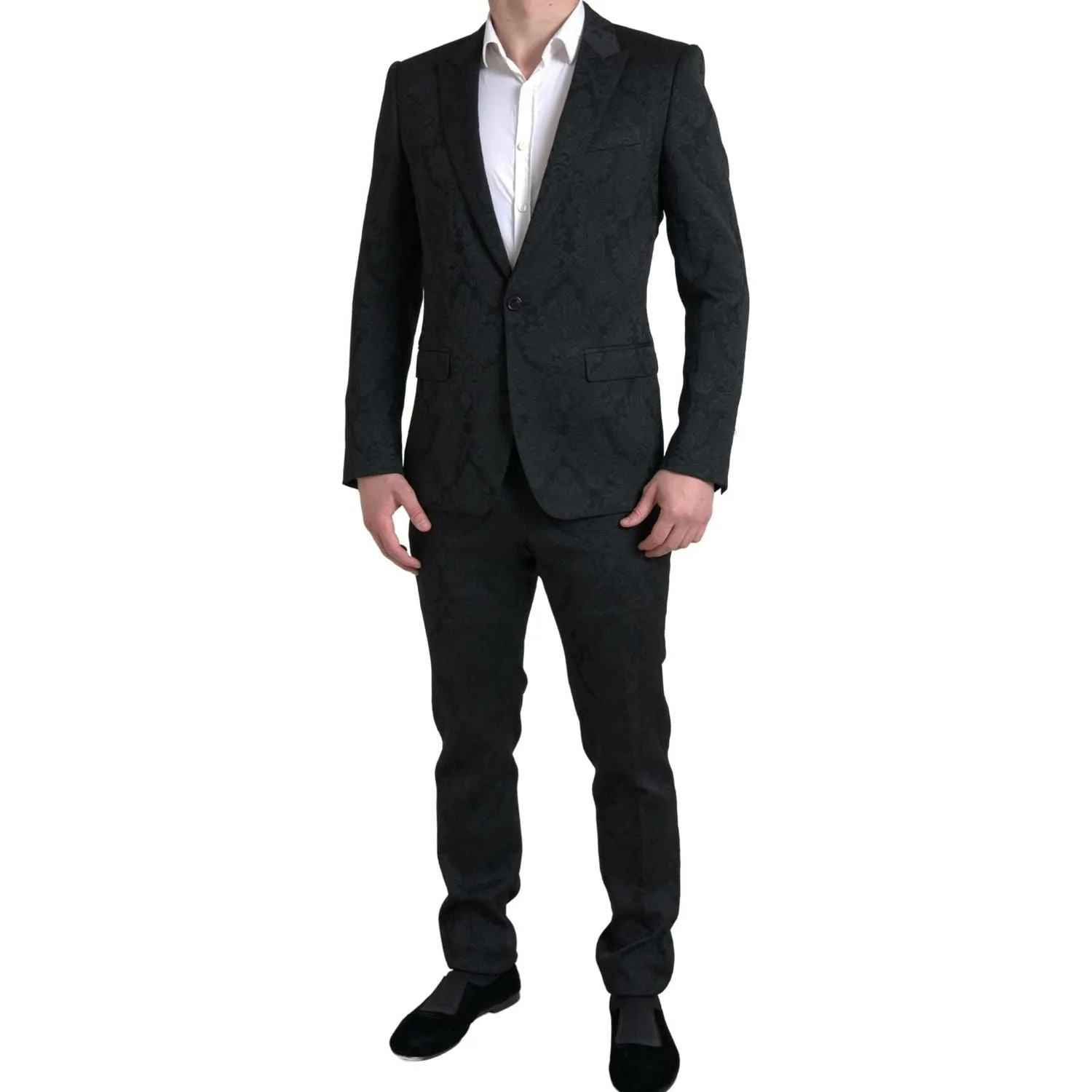 Dolce & Gabbana Elegant Slim Fit Black Martini Suit