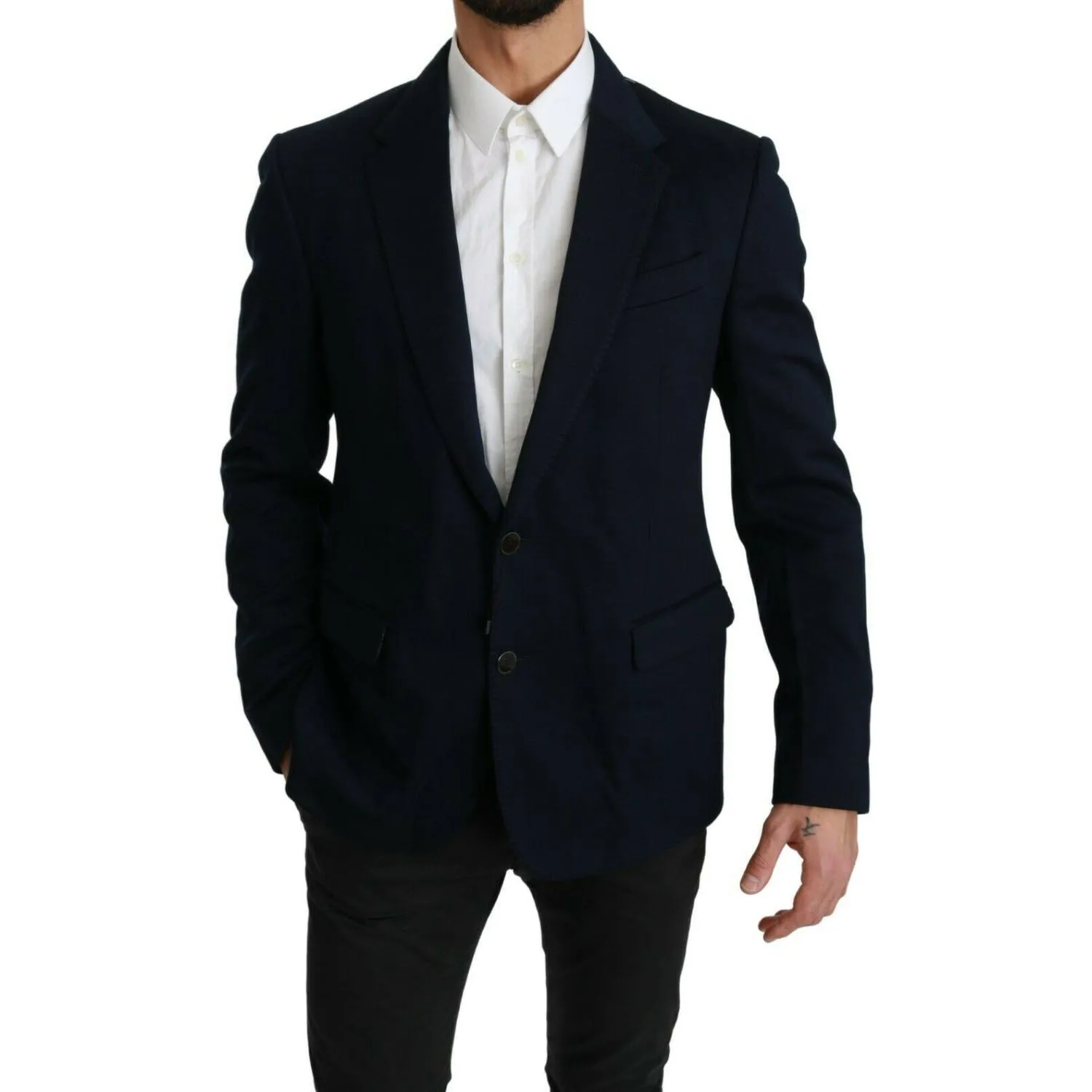 Dolce & Gabbana Elegant Slim Fit Dark Blue Men's Blazer