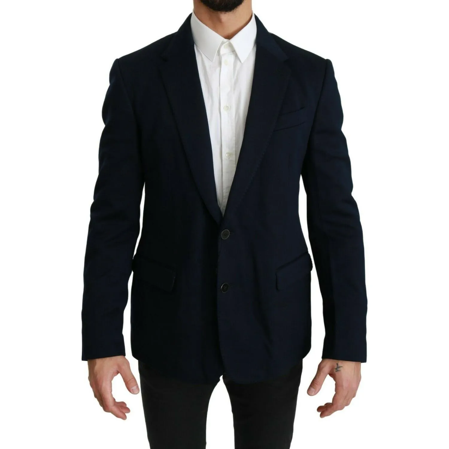 Dolce & Gabbana Elegant Slim Fit Dark Blue Men's Blazer