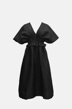 Elegi Solid S/Slv Dress Black